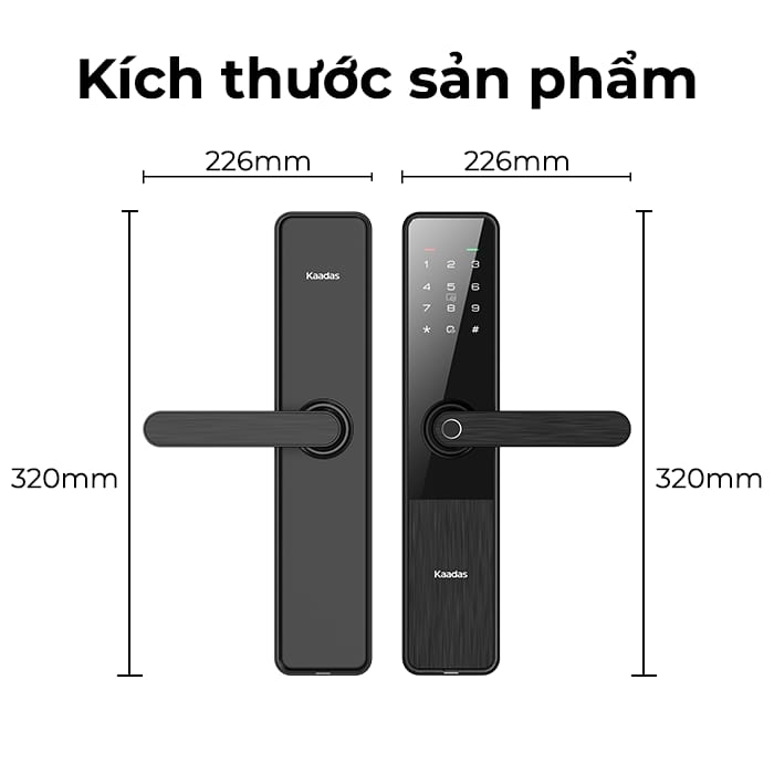 Kích thước SP Kaadas M5